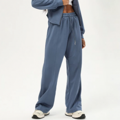 2 Prs Rayon Soft Drawstring Straight Sweatpants for Women