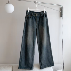 Casual Vintage Skater Wide Leg Pants Denim Pants 