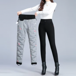 Womens Winter Slim Fit Down Pants