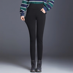 4 Prs Women Winter Warm Fleece Thick Slim Fit Trousers